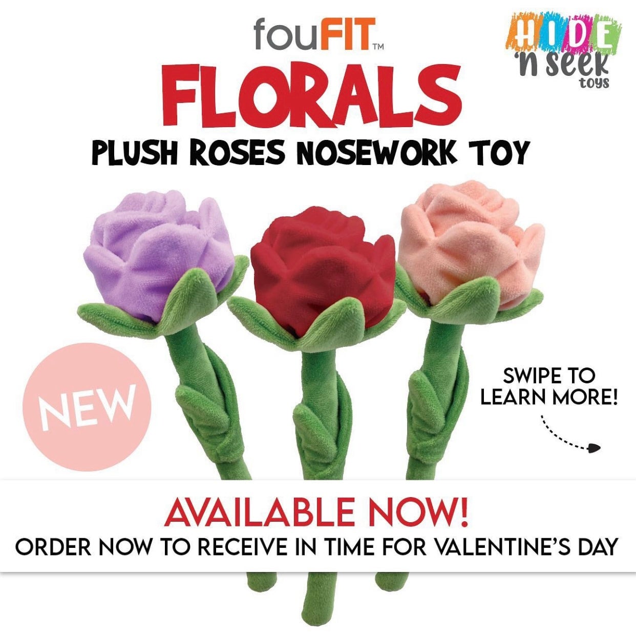 Foufit Plush Rose Floral Grand Valley Quail Pet Treats